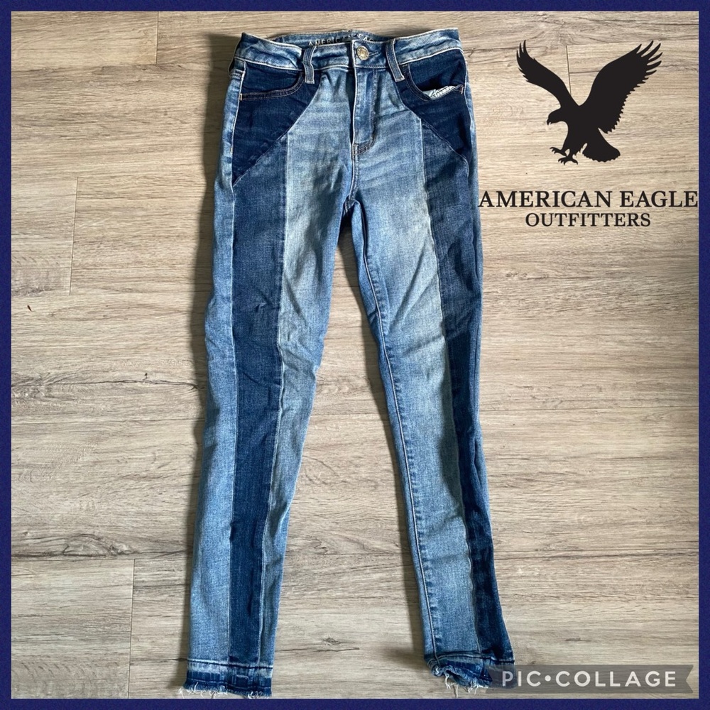 ✨AEO✨ COLORBLOCK CROP JEGGING